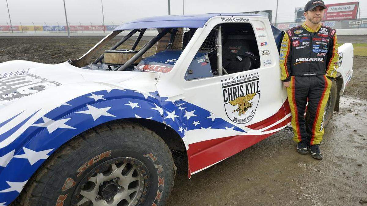 
Guest driver Matt Crafton  with the Chris Kyle truck on the Dirt Track at Texas Motor Speedway. The Off Road Championship (TORC) season opening weekend kicks off April 24-25 at Texas Motor Speedway in Fort Worth . 
