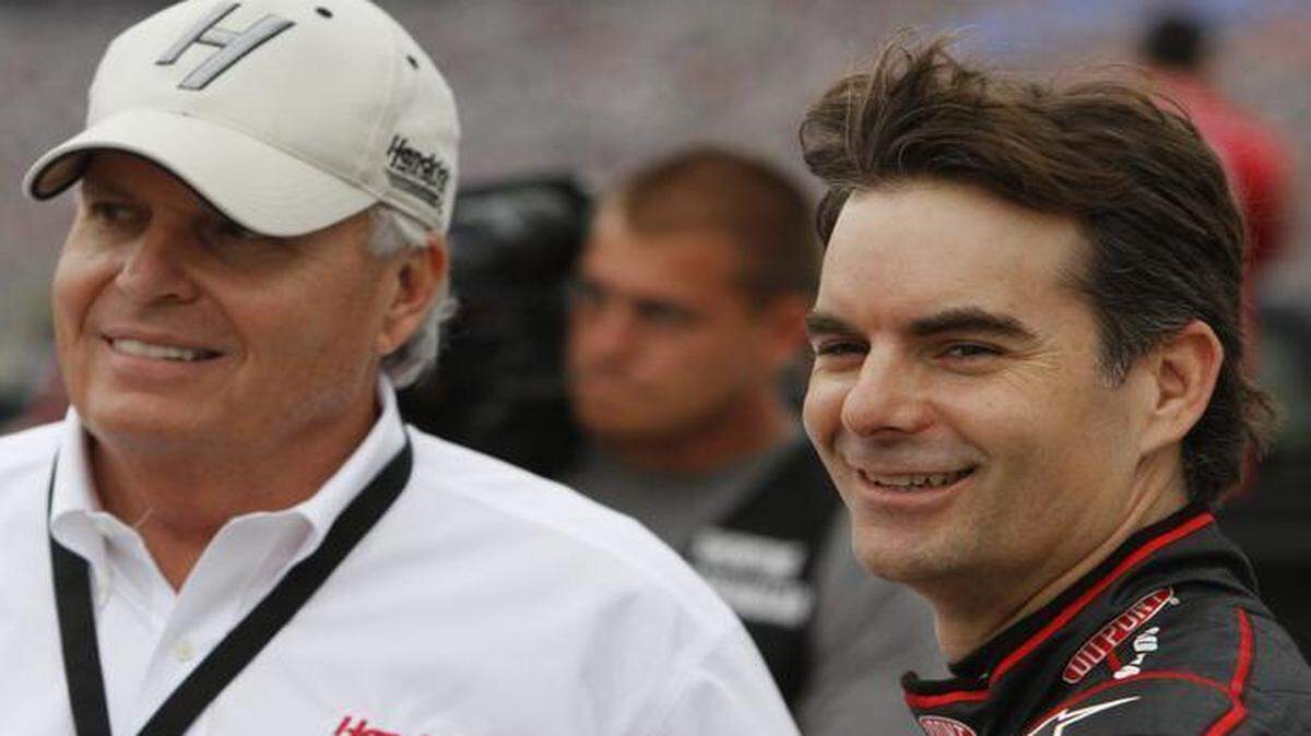 
Rick Hendrick, left, says his team is motivated to send Jeff Gordon out on top. 
