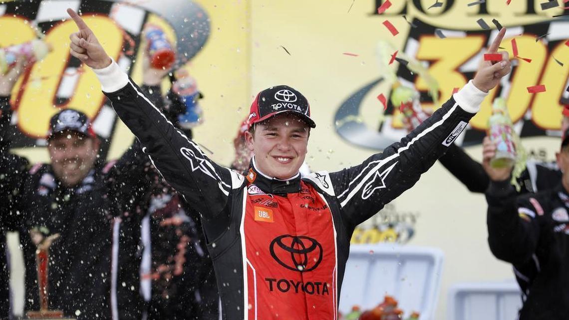 Christopher Bell won his first career Xfinity Series race Saturday at Kansas.