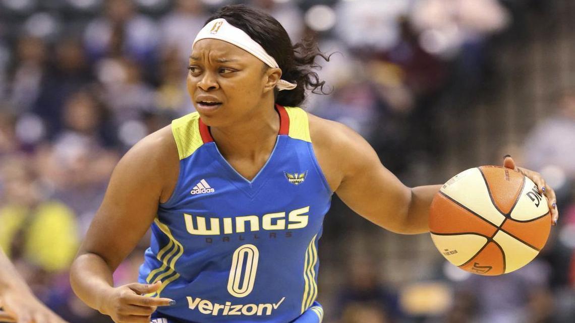 Guard Odyssey Sims scored 22 points Wednesday night to lead the Dallas Wings to an 87-77 victory over the Mystics in a WNBA basketball game in Washington.