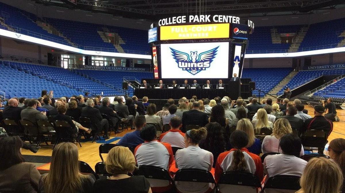 WNBA executives announce new DFW team will be the Dallas Wings.
