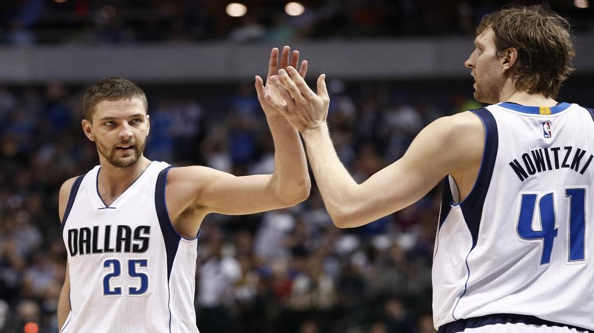 
Chandler Parsons, left, and Dirk Nowitzki are back with the Mavs, but they will have to get used to several new teammates. 


