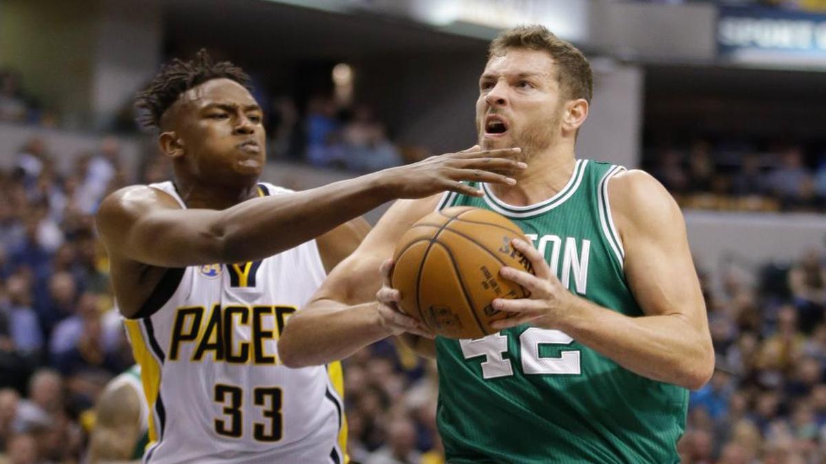 Pacers forward Myles Turner, left, is out with a fracture in his left thumb and has played only eight games.