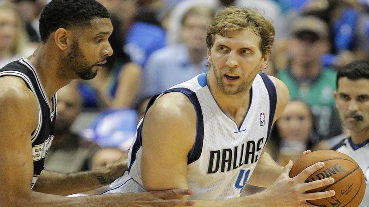Mavericks forward Dirk Nowitzki and Spurs forward Tim Duncan have shared many epic battles throughout their illustrious careers.