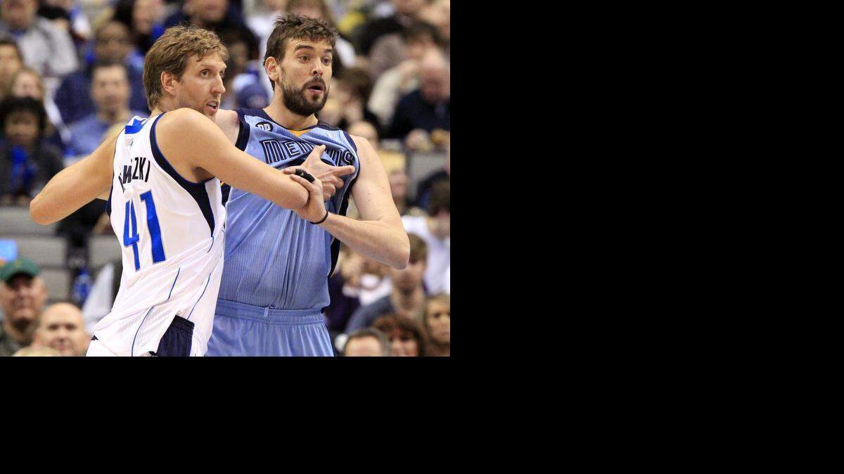 
Memphis Grizzlies center Marc Gasol will be tough for Dirk Nowitzki and the Dallas Mavericks to handle tonight at the American Airlines Center.
