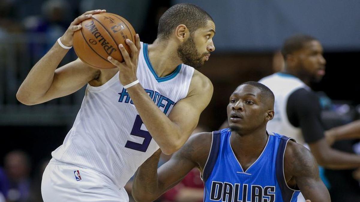 Dorian Finney-Smith, right, is “way ahead of the curve for a rookie” defensively, coach Rick Carlisle said.