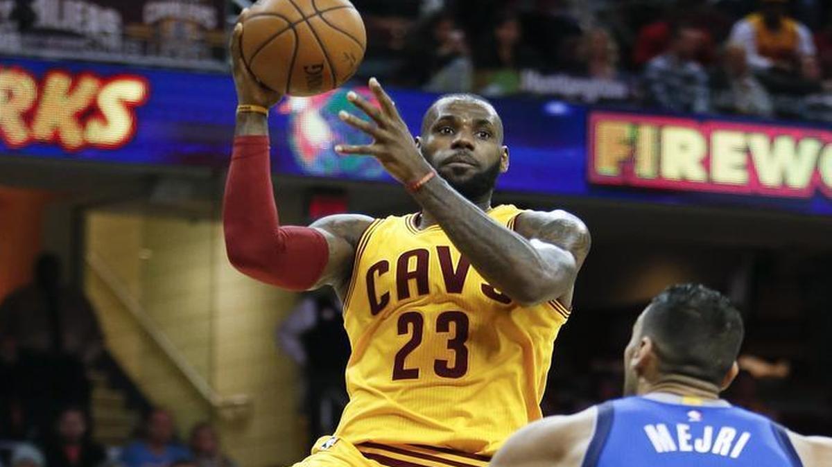 LeBron James scored 19 points and had 11 assists as the Cleveland Cavaliers pounded Salah Mejri and the Dallas Mavericks 128-90 Friday in Cleveland.