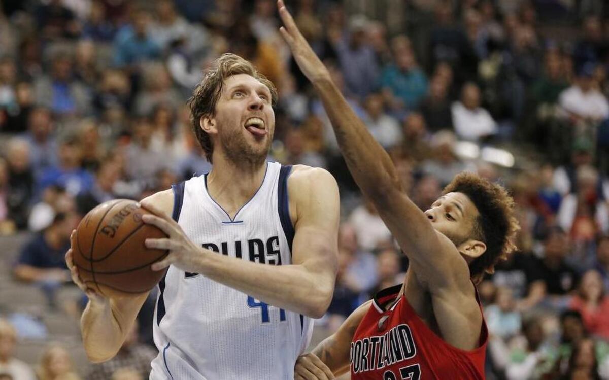 Dirk Nowitzki, left, who played all 18 seasons of his career with the Dallas Mavericks, has one year remaining on a three-year, $25 million contract he signed in the summer of 2014.
