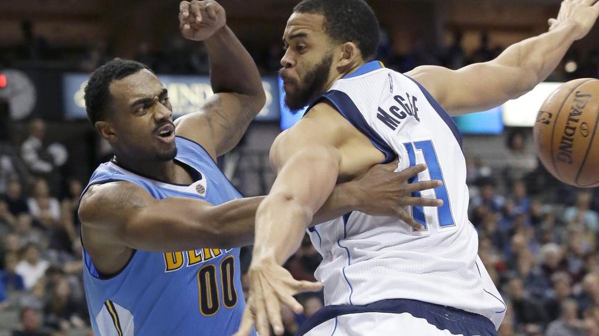 Mavericks backup center JaVale McGee, right, is slowly working his way back into game shape after being limited for more than a year with a stress fracture in his left leg.