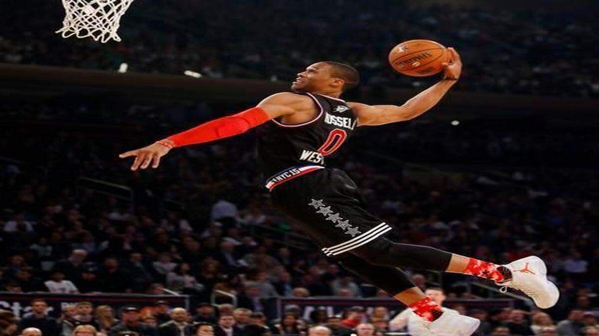 
Russell Westbrook scored 41 points, including a record 27 points by halftime, in the West’s All-Star victory.



