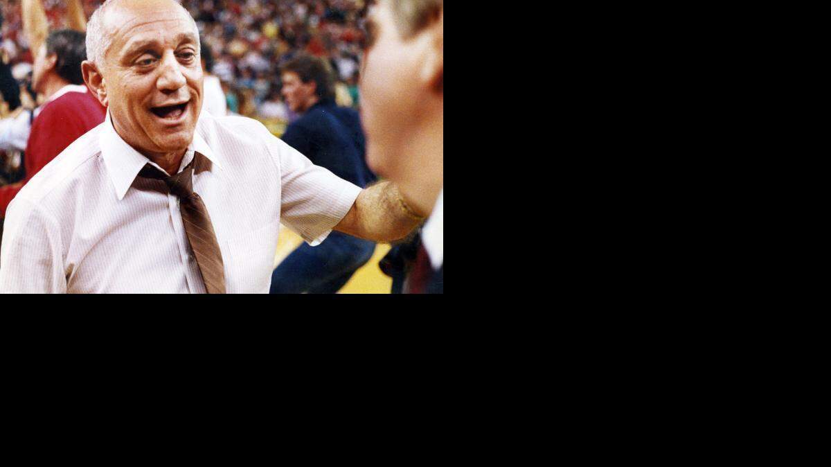 
UNLV coach Jerry Tarkanian, in 1987, was a personable character who “turned Vegas into a fun destination,” Mavs owner Mark Cuban said in the wake of Tarkanian’s death at age 84.


