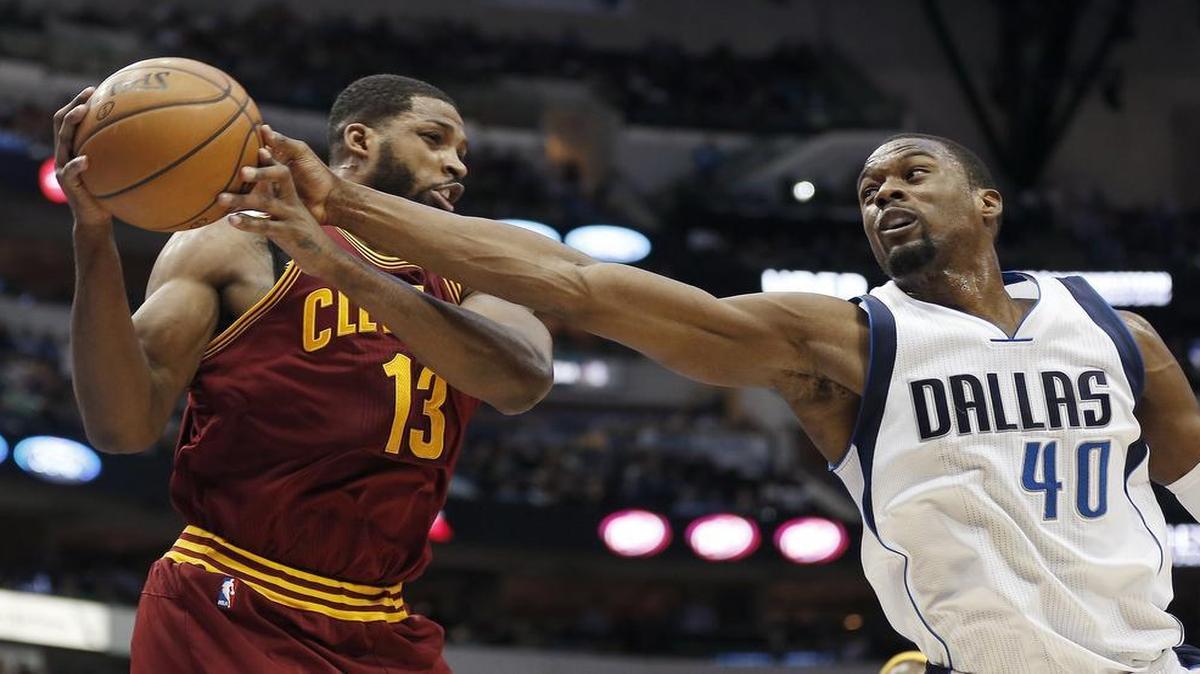 Forward Harrison Barnes and the Dallas Mavericks upset Tristan Thompson and the defending champion Cleveland Cavaliers 104-97 on Monday night at American Airlines Center. The Mavericks host Philadelphia on Wednesday night.