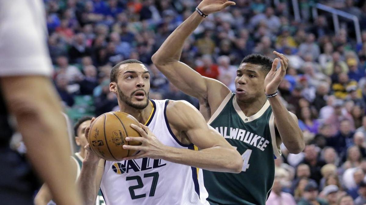 Utah center Rudy Gobert tends to dominate the paint area on both ends of the court for the Jazz.