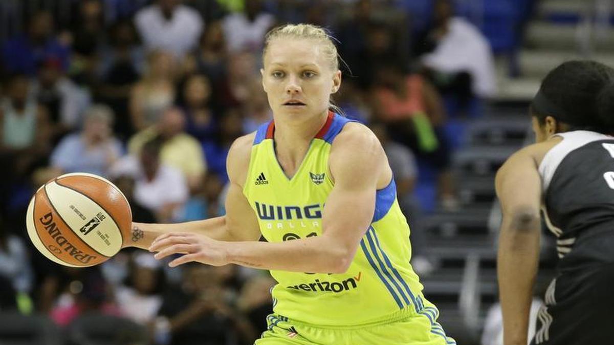 Guard Erin Phillips, left, and the Dallas Wings will take on the Eastern Conference-leading Atlanta Dream at 7:30 p.m. Friday at College Park Center in Arlington. The game will air on NBA TV and KTXD/47.