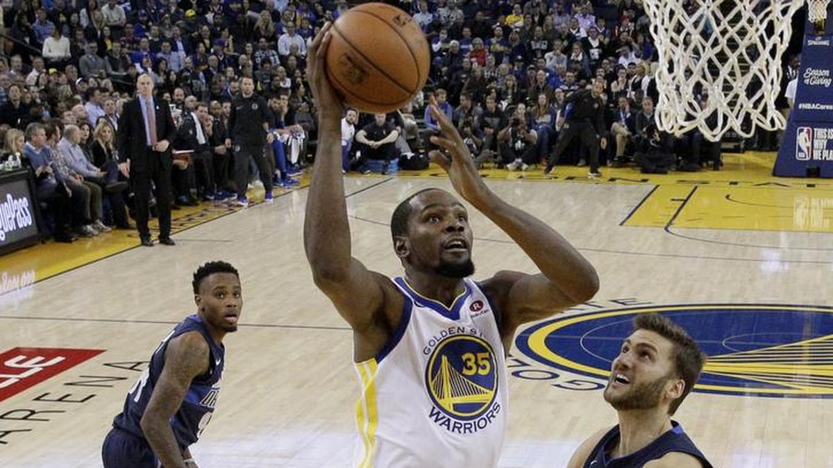 Kevin Durant led the Golden State Warriors with 36 points, 11 rebounds and seven assists in Thursday night’s win over the Dallas Mavericks.