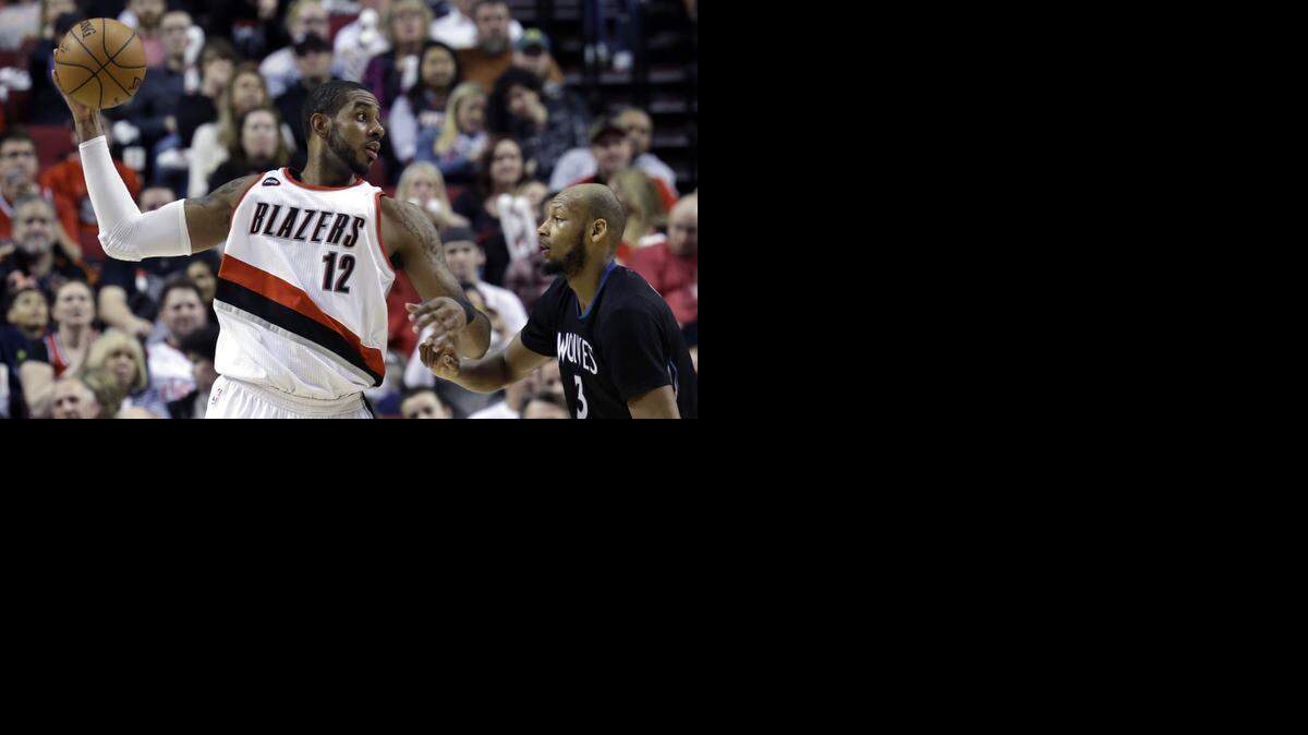 
Trail Blazers forward and All-Star LaMarcus Aldridge, left, averages 23.5 points and 10.3 rebounds entering Wednesday’s regular-season finale in Dallas. 


