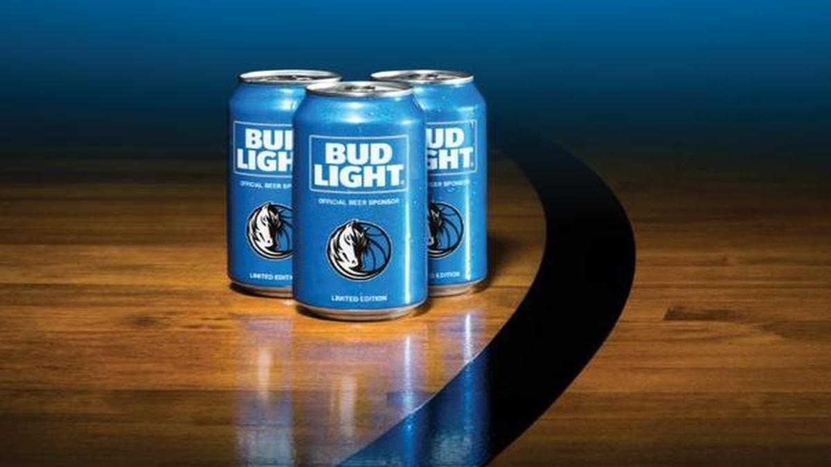 Bud Light has produced a series of special edition beer cans of 13 NBA teams, including the Dallas Mavericks.
