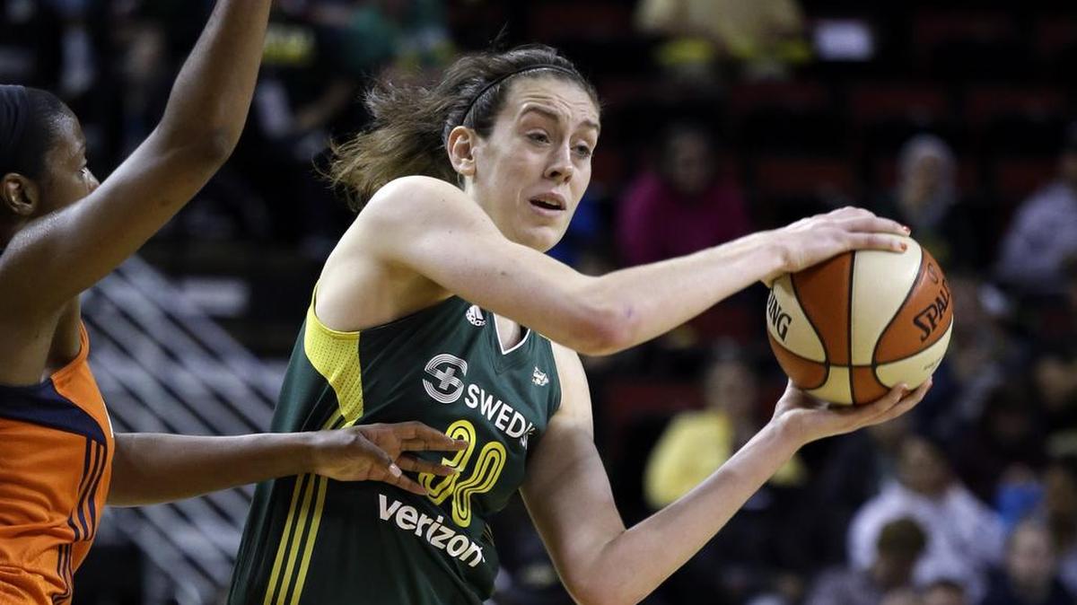 Overall No. 1 pick Breanna Stewart is averaging 15.2 points and a WNBA-best 10.1 rebounds a game as a rookie for the Seattle Storm, who visit the Dallas Wings at 7:30 p.m. Thursday in Arlington.