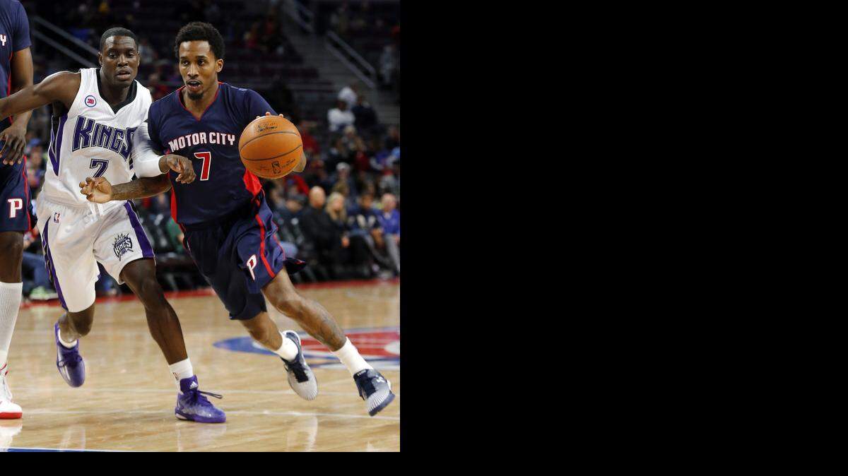 
Guard Brandon Jennings, right, is averaging 14.1 points and 6.3 assists for the resurgent Pistons.


