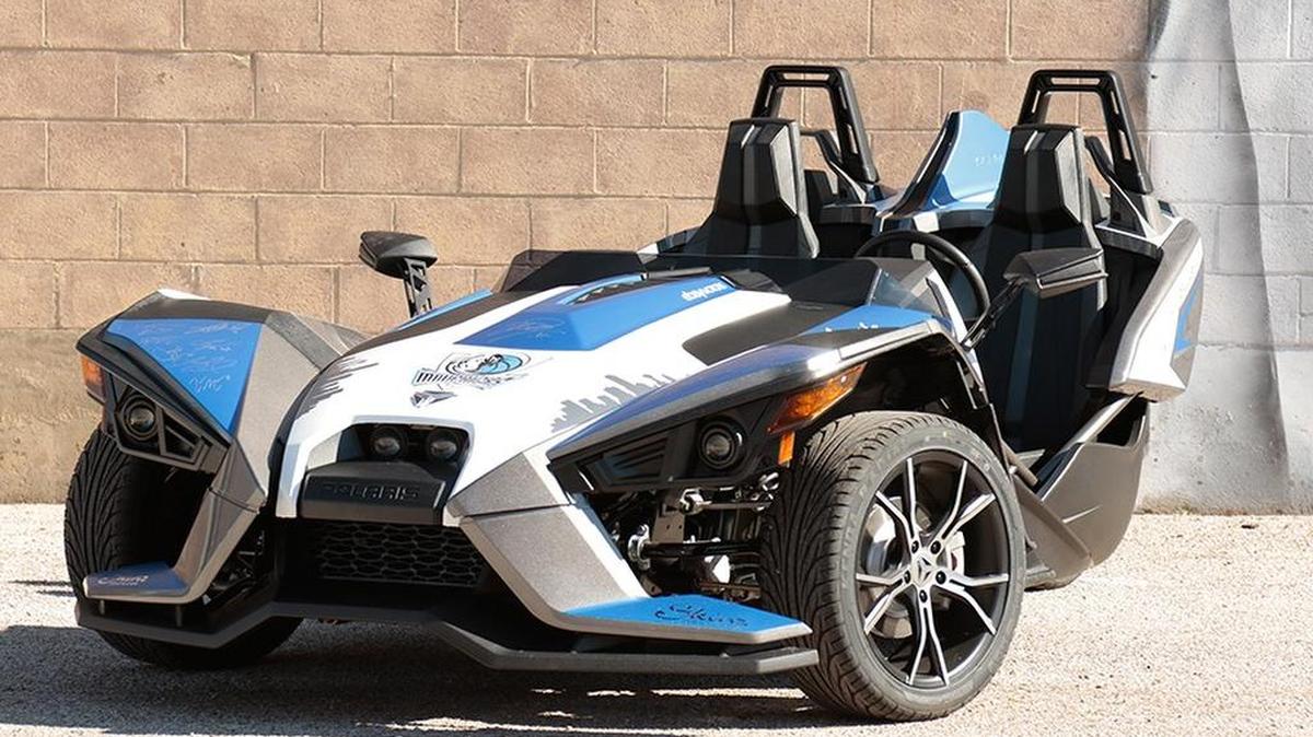 Online auction bidding for this 2016 Polaris Slingshot ends on March 17.