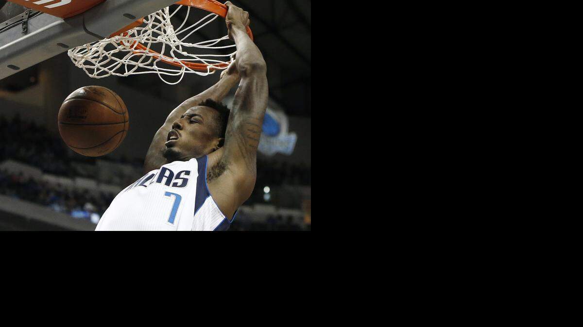 
Al-Farouq Aminu, dunking earlier this season, has played sparingly in recent weeks but had four points and six rebounds off the bench in Sunday’s victory. 
