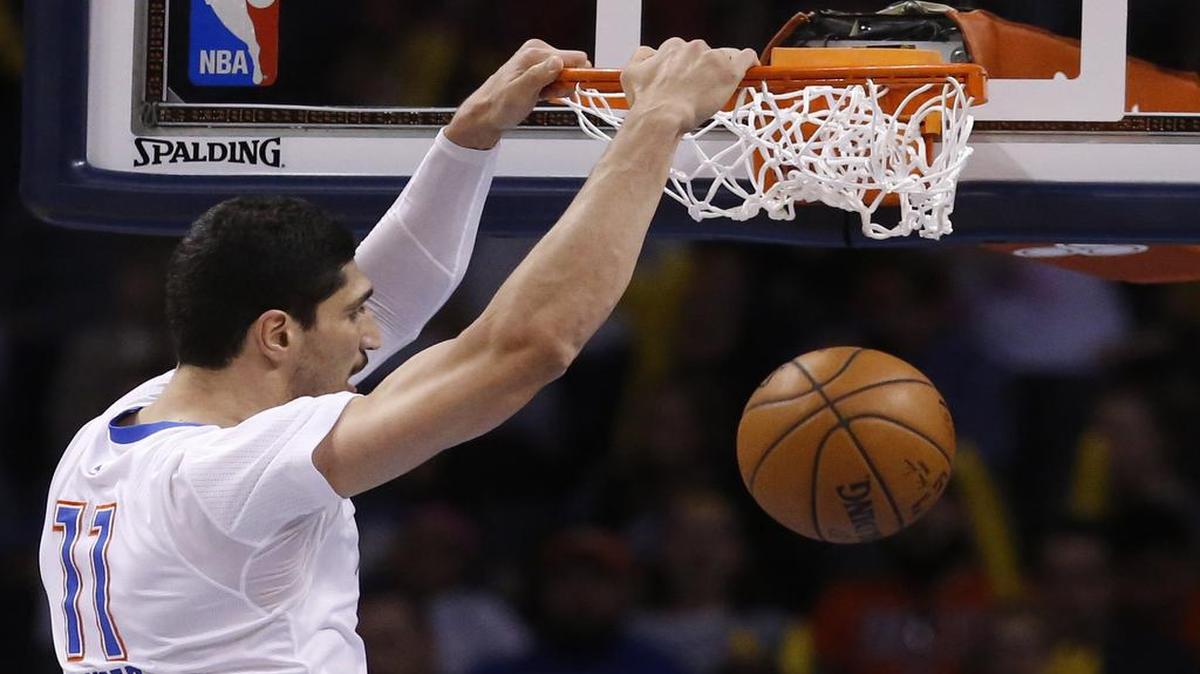 Thunder center Enes Kanter, who averaged 12.7 points and 8.1 rebounds this season, could be a tough matchup inside for the Mavericks in the teams’ first-round playoff series.