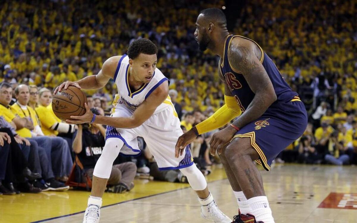 Golden State and Cleveland will be meeting for the third consecutive season in the NBA Finals. That means plenty of star power on each team, led by Warriors guard Stephen Curry, left, and Cavaliers forward LeBron James, last year’s Finals MVP.
