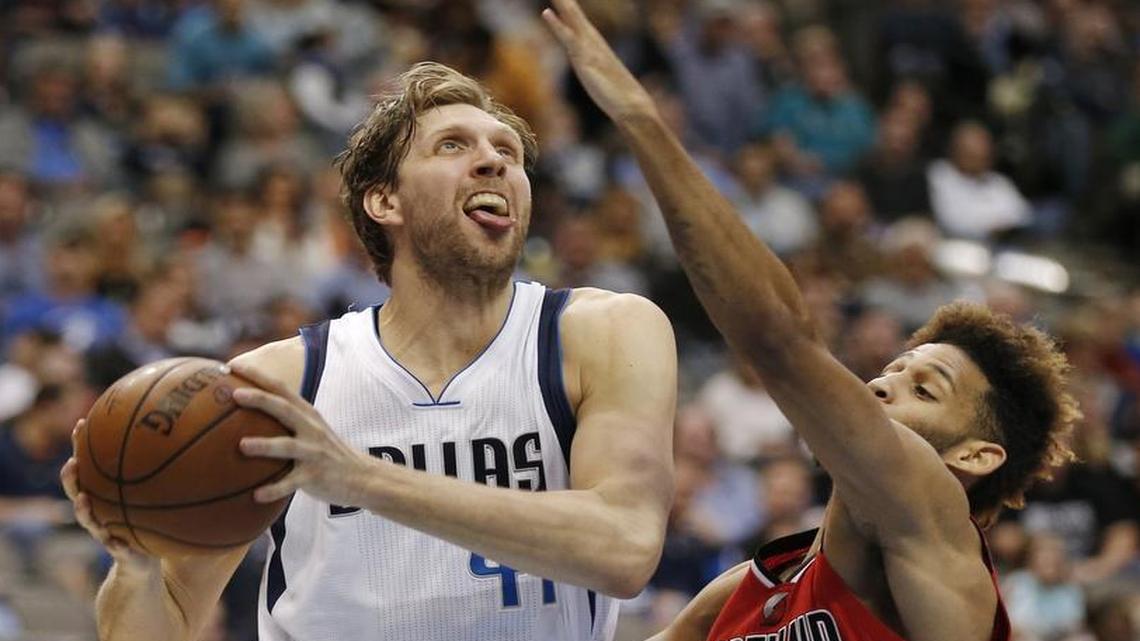 Mavericks forward Dirk Nowitzki, right, says down the stretch the Mavericks have to “play as hard as you can, minute to minute, possession to possession” if they are going to make the playoffs.
