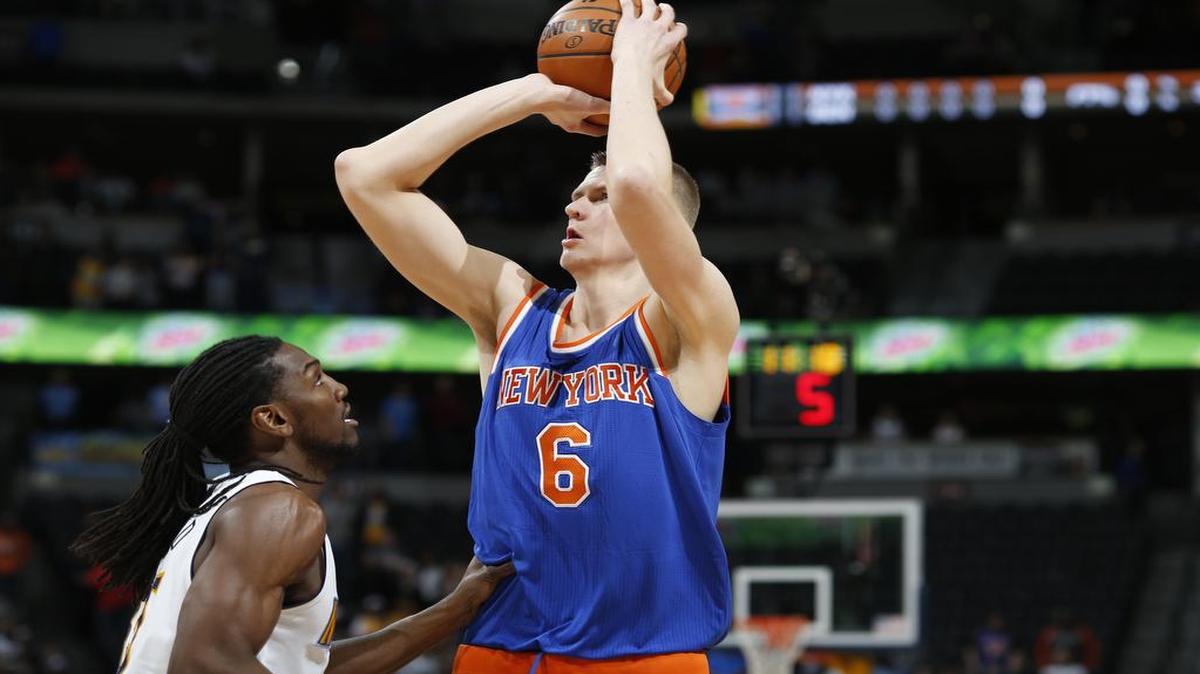 Knicks rookie forward Kristaps Porzingis, right, has averaged more than 14 points and seven rebound a game in 72 starts for New York this season. He was the fourth overall pick in last summer’s draft.