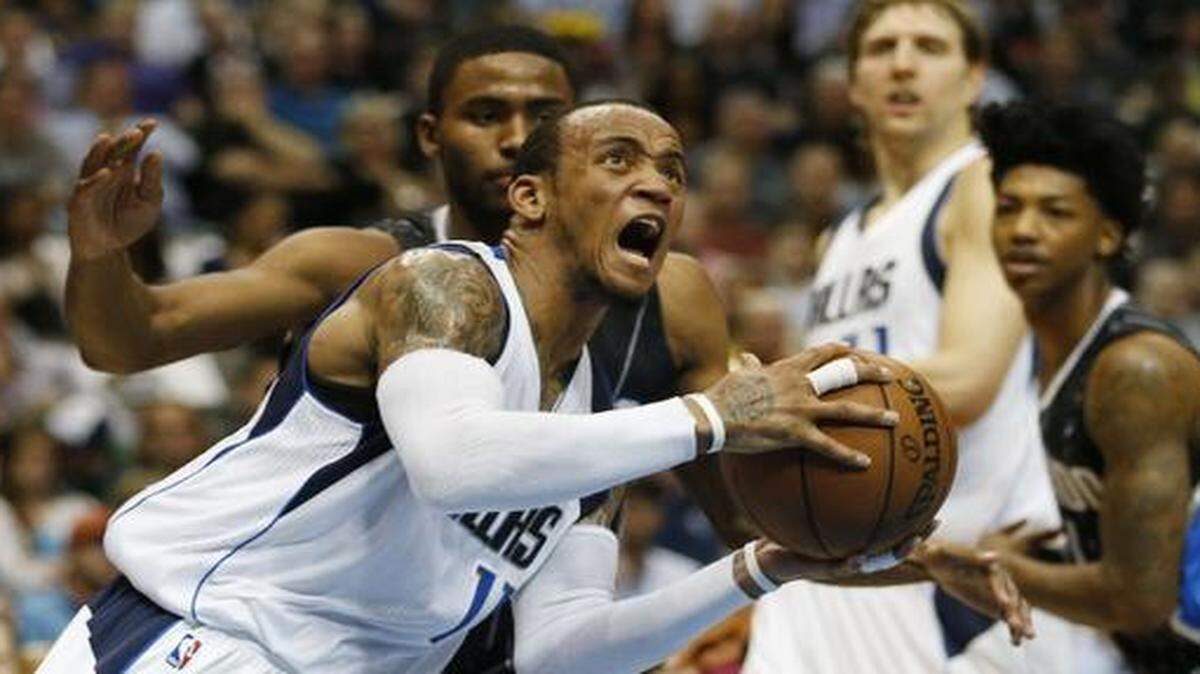 
Monta Ellis, pictured March 18, was sidelined for the first time since joining the Mavericks in Sunday’s loss at Indiana.




