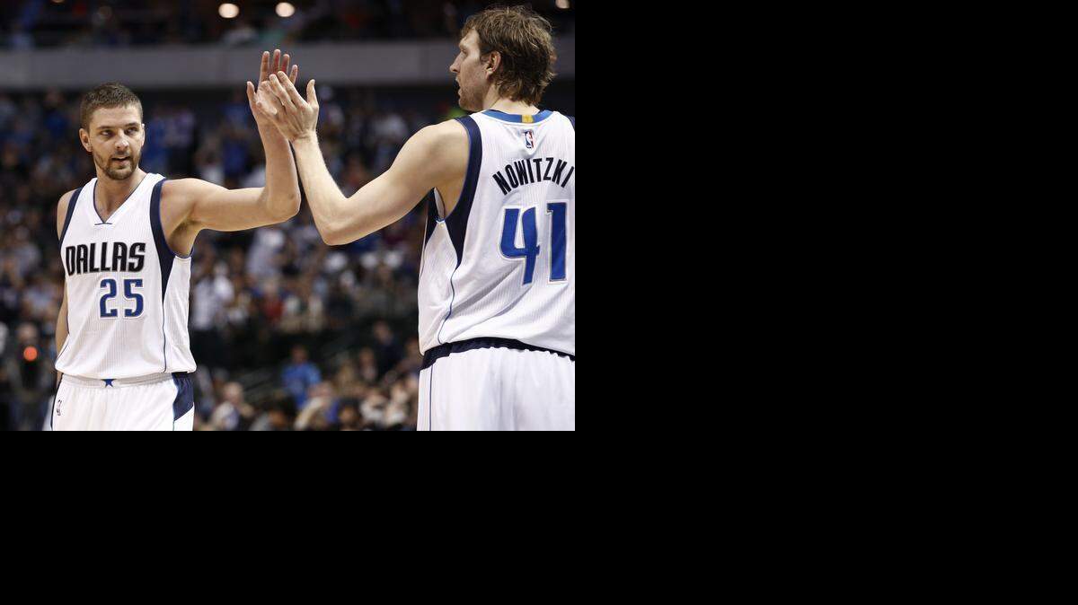 
Dallas Mavericks forwards Chandler Parsons and Dirk Nowitzki have been major players for the team this season.

