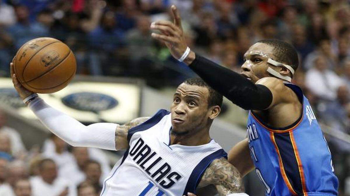 
Mavericks guard Monta Ellis, left, could return Wednesday against the Thunder and MVP candidate Russell Westbrook.


