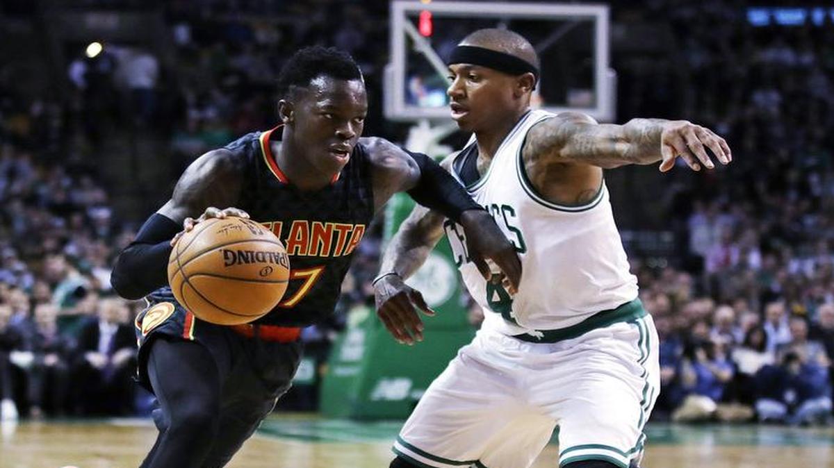 Atlanta Hawks guard Dennis Schroder, left, can score quickly and in a variety of ways.