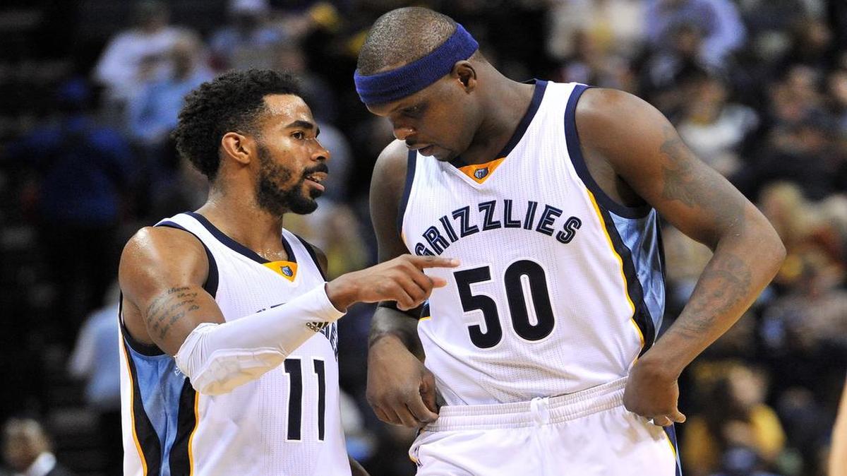 Guard Mike Conley (14.3 points, 6.1 assists), left, and forward Zach Randolph (13.5 points, 8.6 rebounds) lead the Grizzlies into Friday’s matchup against the Mavericks at American Airlines Center.