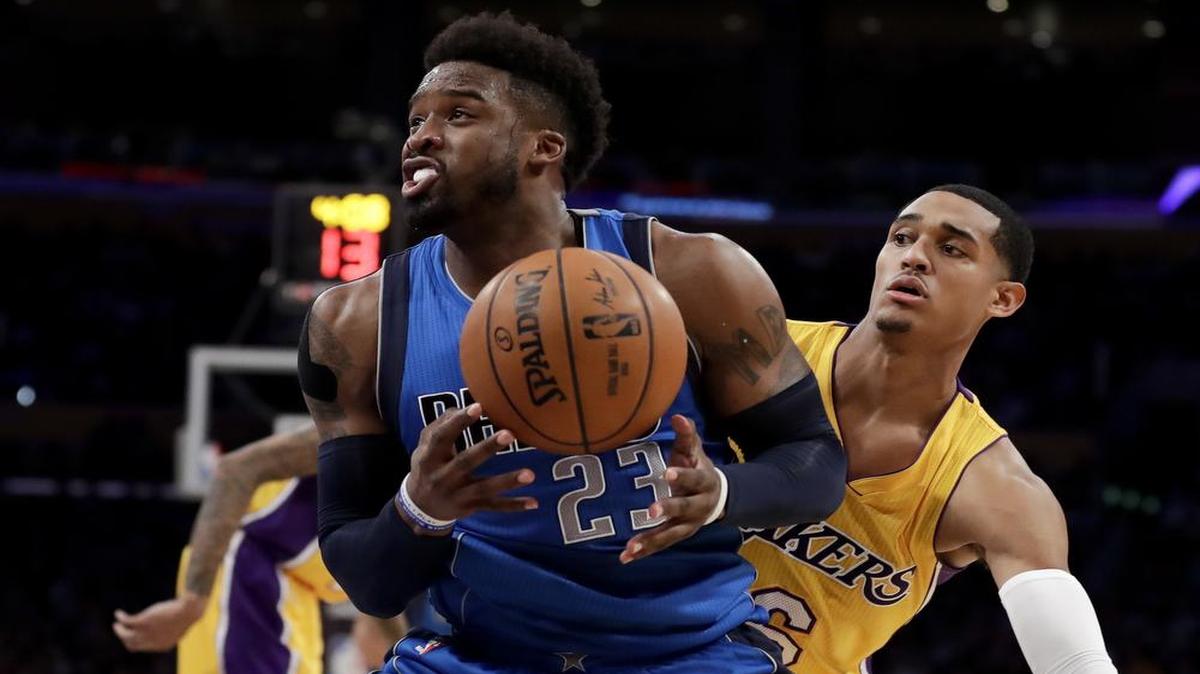Dallas Mavericks guard Wesley Matthews scored a game-high 20 points, including making 4 of 9 3-point shots, to lead Dallas past Jordan Clarkson and the Los Angeles Lakers on Thursday.