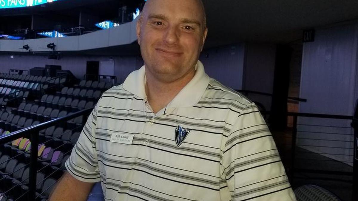 Rob Erwin is the director of ticket sales for the Dallas Mavericks.