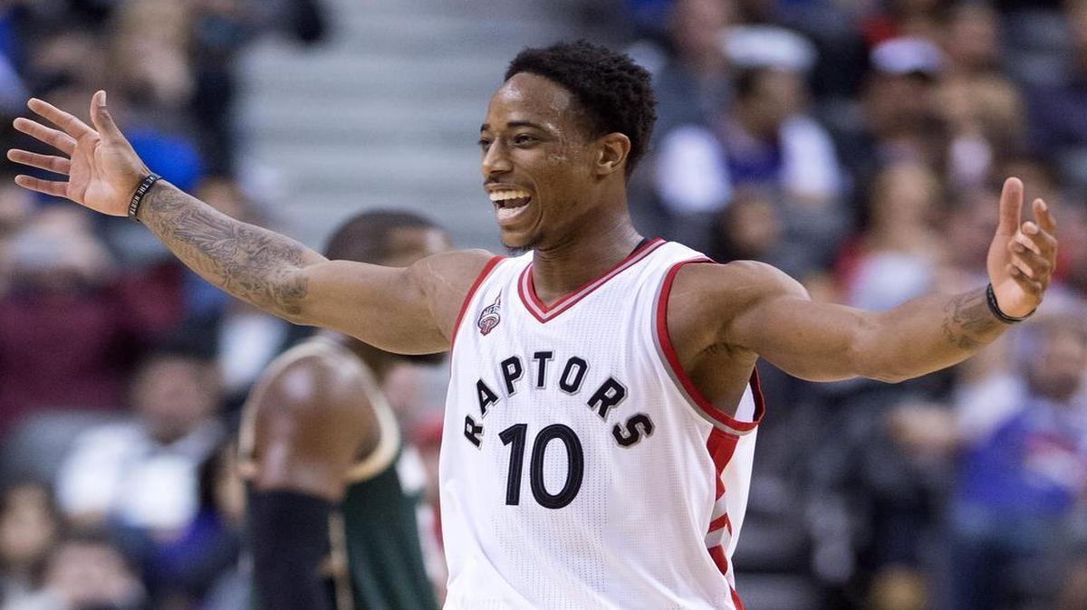 Guard DeMar DeRozan is averaging 21 points for the undefeated Raptors entering Tuesday’s matchup against the Mavericks in Dallas.