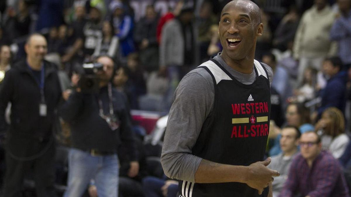 Kobe Bryant, of the Los Angeles Lakers, takes part in practice Saturday for his final NBA All-Star Game on Sunday in Toronto.