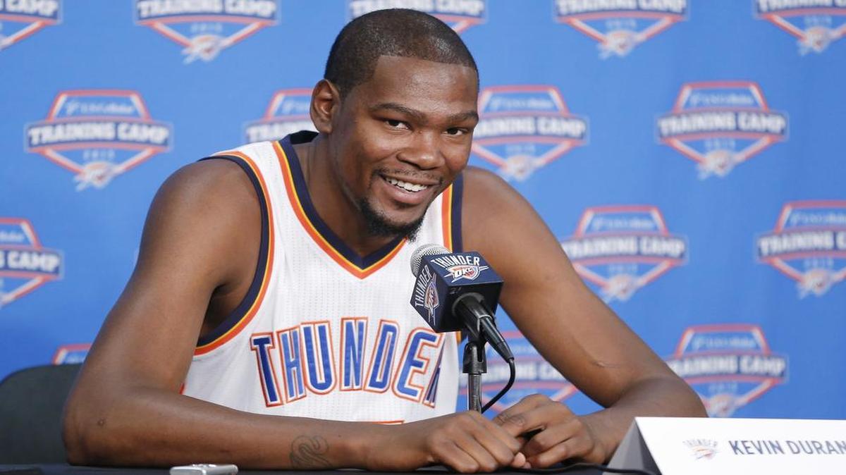 Oklahoma City fans welcome the return of Thunder forward Kevin Durant from last season’s foot injury. They hope he stays around after the season when he becomes a free agent.