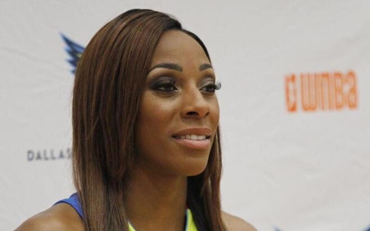 Dallas Wings forward Glory Johnson, from last season’s media day, scored 22 points Saturday night in the Wings’ 91-85 loss at Indiana.