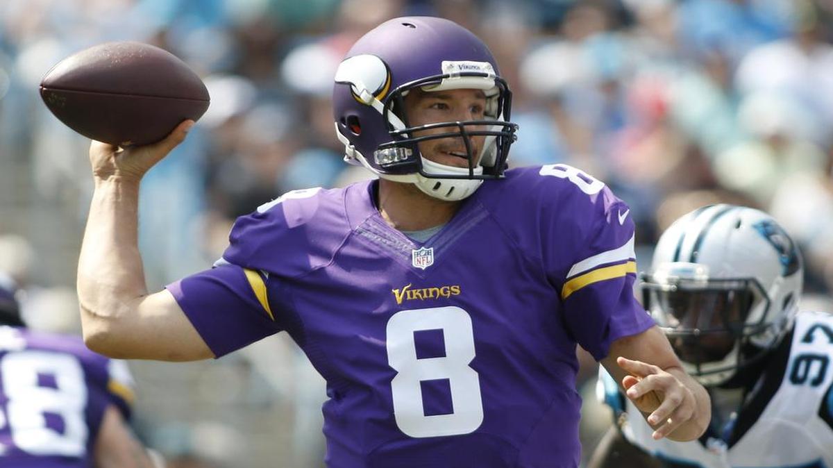 Quarterback Sam Bradford, above, has helped guide the Vikings to a 3-0 start in the absence of injured Teddy Bridgewater. Bradford has completed 67.8 percent of his passes for three touchdowns, no interceptions and a 107.8 rating.