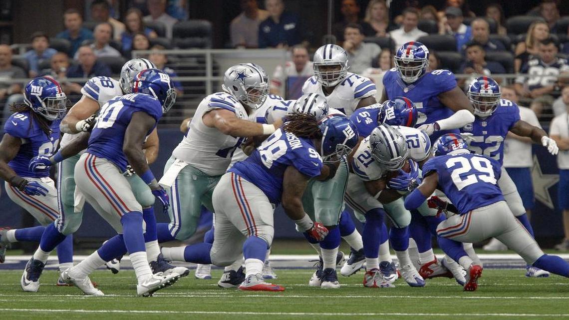 The New York Giants held Cowboys running back Ezekiel Elliott to a season-low 51 yards on 22 carries in the season opener. The Giants won 20-19 at AT&T Stadium.