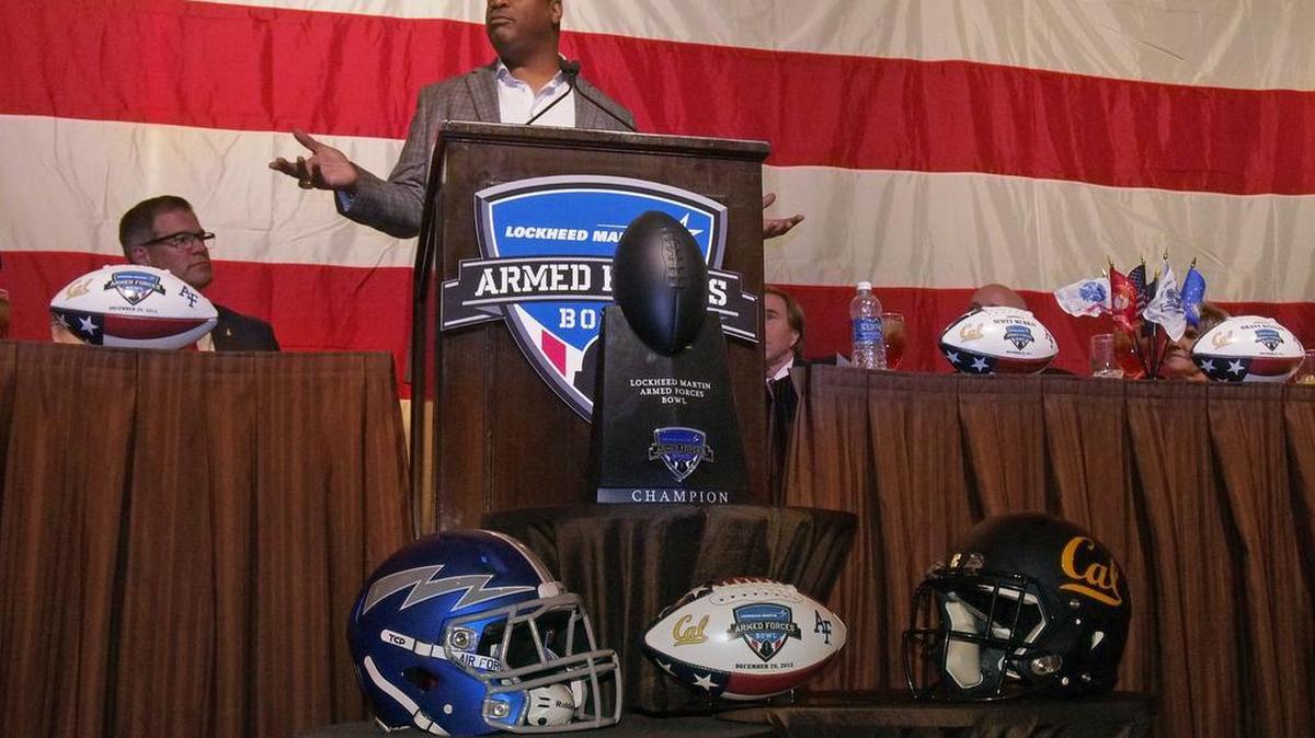 Former Dallas Cowboys great Charles Haley was the keynote speaker at Monday’s kickoff luncheon for the Lockheed Martin Armed Forces Bowl.