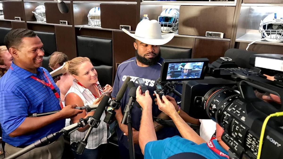 Ezekiel Elliott is learning that fans are watching everything that he and the Dallas Cowboys are doing on the field and off the field.