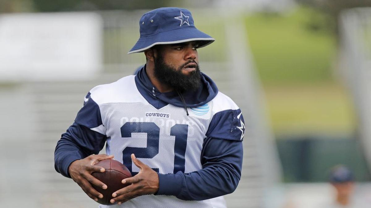 Dallas Cowboys running back Ezekiel Elliott (21) gave his own testifimony to NFL arbitrator Harold Henderson at a hearing to appeal a six-game suspension for violating the league’s personal conduct policy.