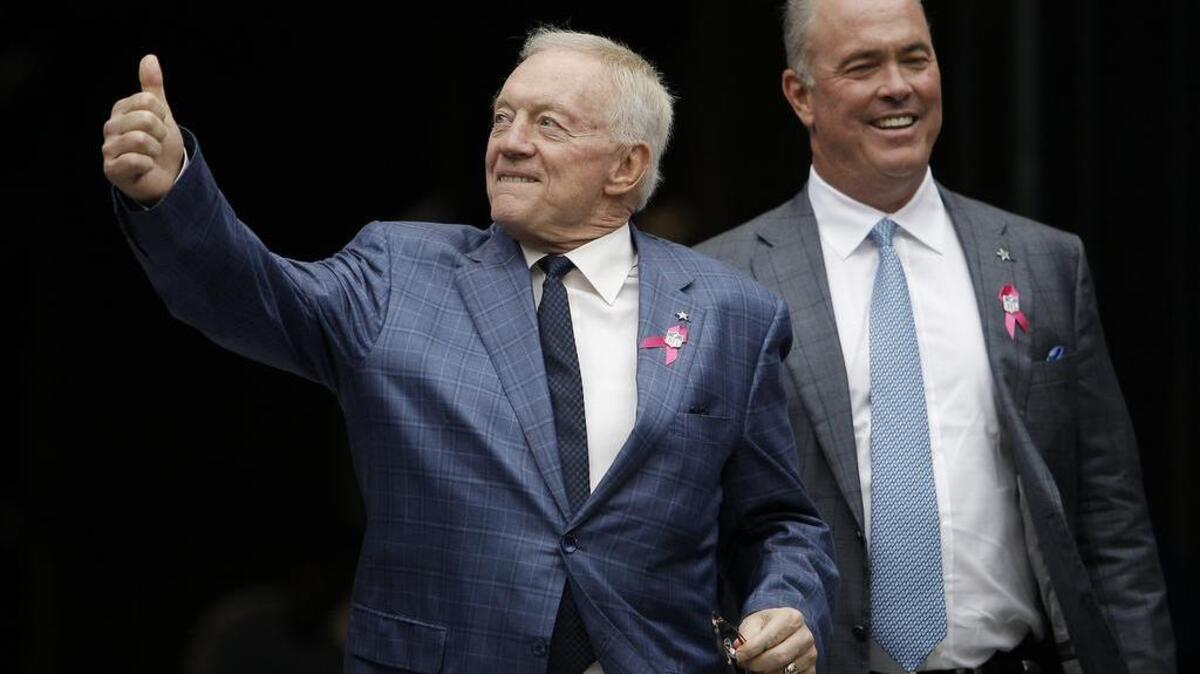 
When your team is worth $4 billion, life is thumbs up for Dallas Cowboys owner Jerry Jones and son Stephen Jones. Jerry Jones will be featured on an HBO sports show tonight.
