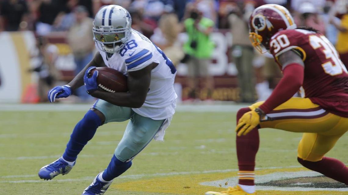 Dallas Cowboys wide receiver Dez Bryant was heavily involved in the offense against Washington after having only one catch in the season opener against the New York Giants. Bryant had seven catches for 102 yards.