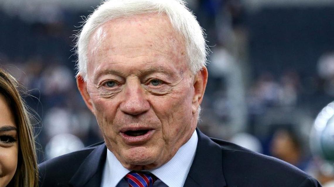 Dallas Cowboys owner Jerry Jones praises Dak Prescott for keeping the offense on track without Ezekiel Elliott.