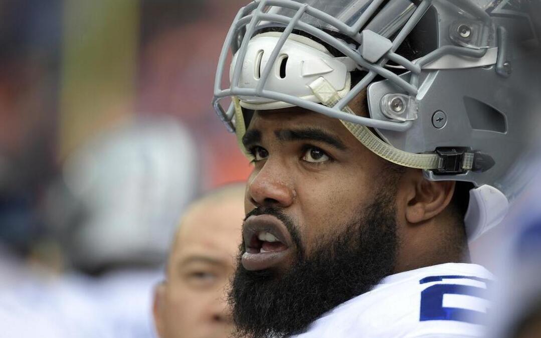 Dallas Cowboys running back Ezekiel Elliott had 8 yards on nine carries in Sunday’s 42-17 loss to the Denver Broncos.