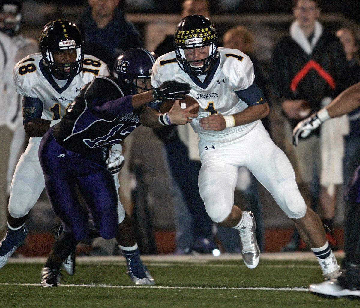 Before he was the starting quarterback for the Denver Broncos in the AFC title game, Jarrett Stidham (right) was a star player at Stephenville.